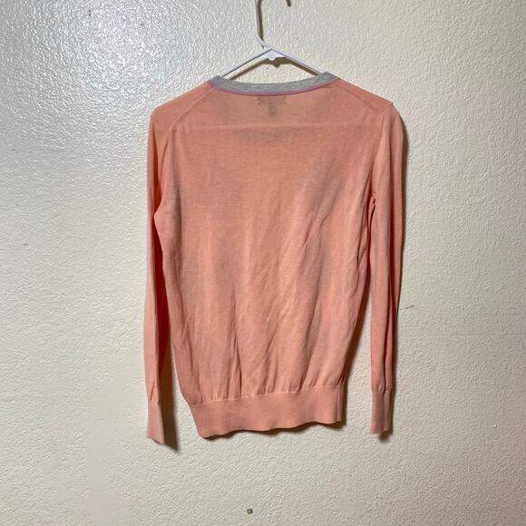 J Crew Pink Argyle Crewneck Sweater Size XS Preppy Academia - Picture 6 of 6